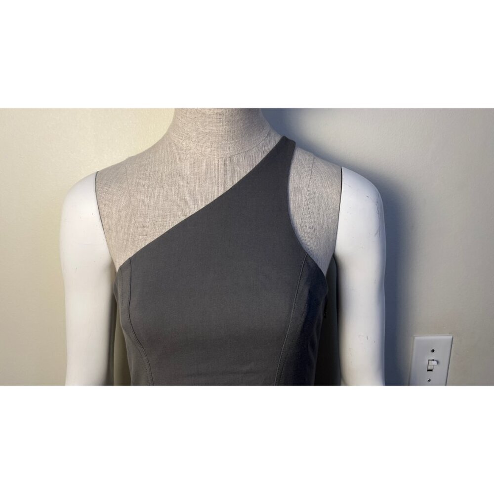 ALEXANDER WANG ONE SHOULDER BODYCON PENCIL DRESS SMALL 2/4 - Picture 3 of 8